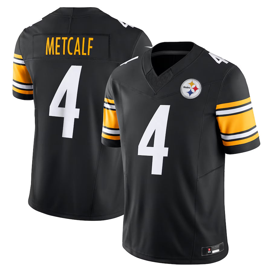 Kooe P.Steelers #4 DK Metcalf Player Black Team Vapor F.U.S.E. Limited Stitched Jerseys