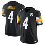 Kooe P.Steelers #4 DK Metcalf Player Black Team Vapor F.U.S.E. Limited Stitched Jerseys