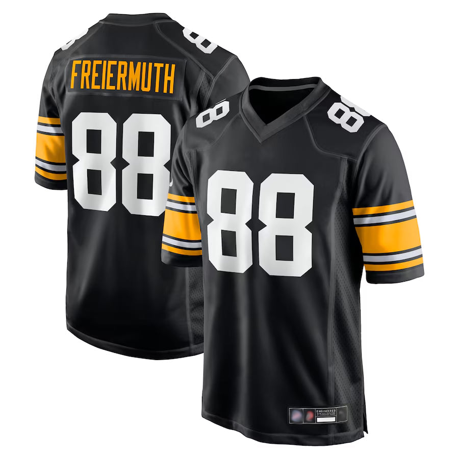KooeP.Steelers #88 Pat Freiermuth Player Black Alternate Game Stitched Jerseys