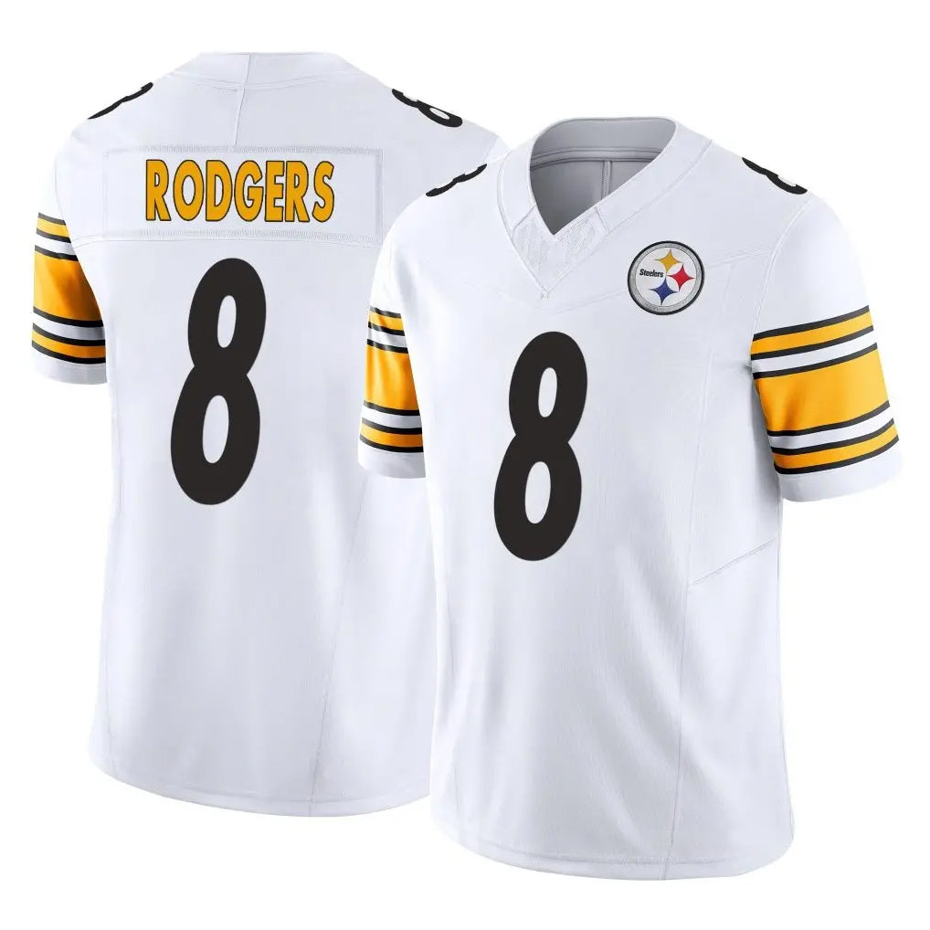 Kooe P.Steelers #8 Aaron Rodgers Player White Limited Vapor F.U.S.E. Home Game Stitched Jerseys