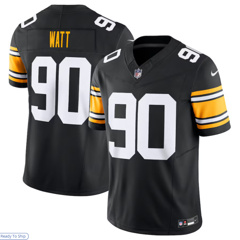 Kooe P.Steelers #90 T.J. Watt Black Vapor F.U.S.E. Limited Stitched American Stitched Jerseys