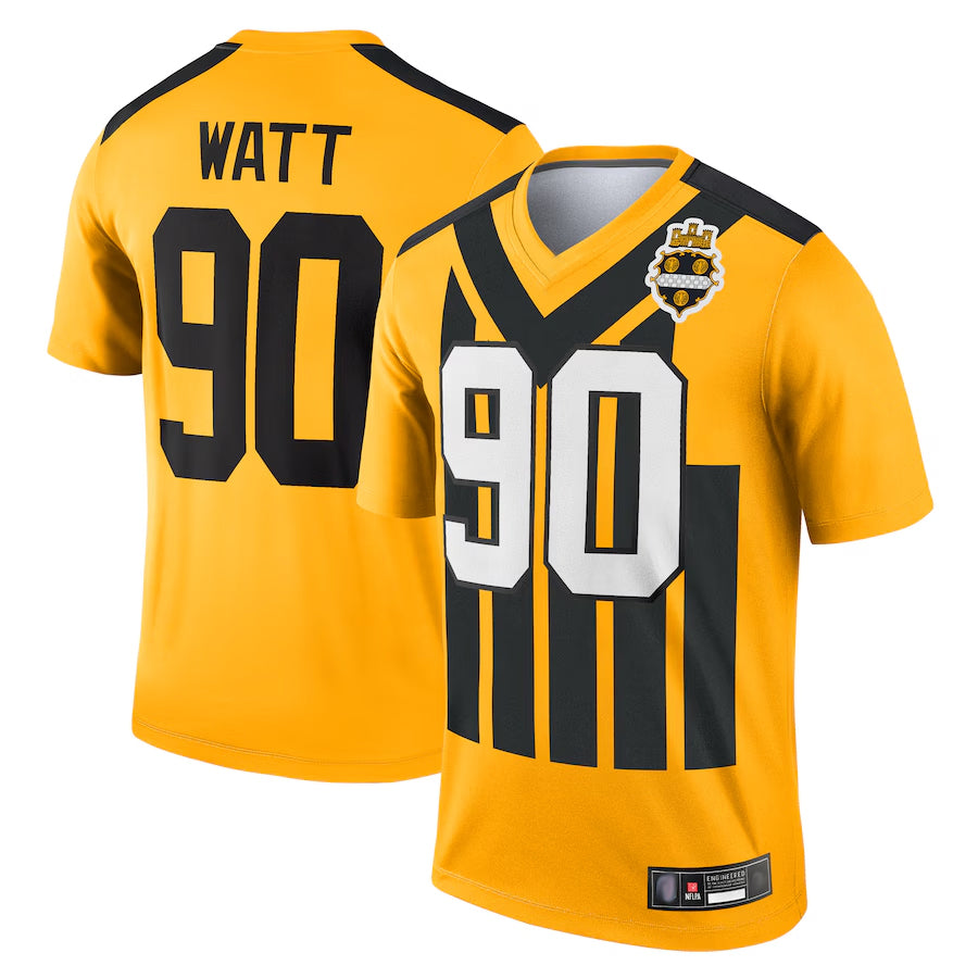 Kooe P.Steelers #90 T.J. Watt Player Gold Alternate 1933 Throwback Legend Performance Top1 Stitched Jerseys