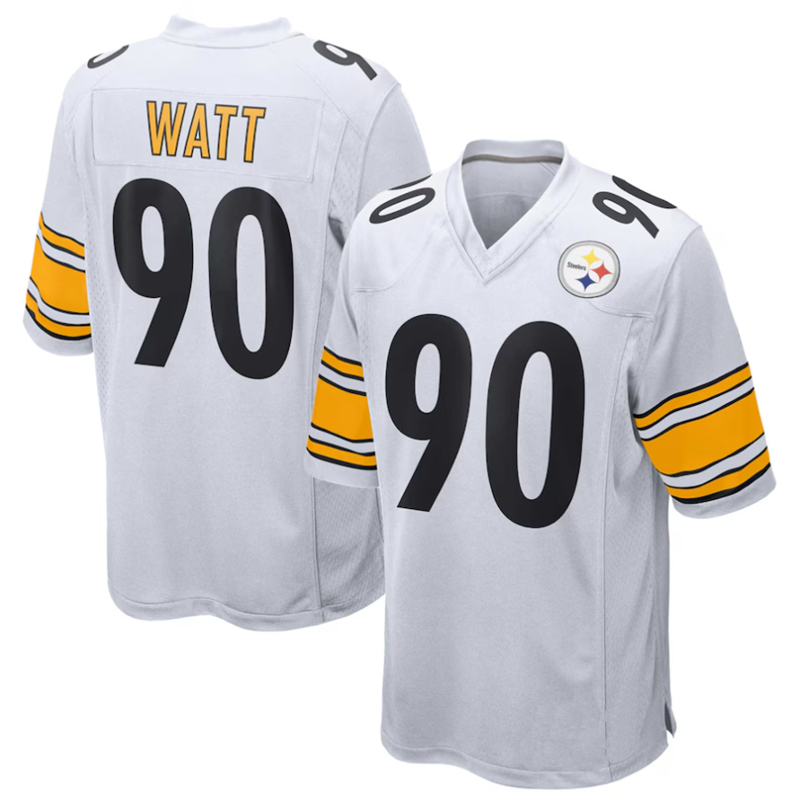 Kooe P.Steelers #90 T.J. Watt Player White Game Stitched Jersey