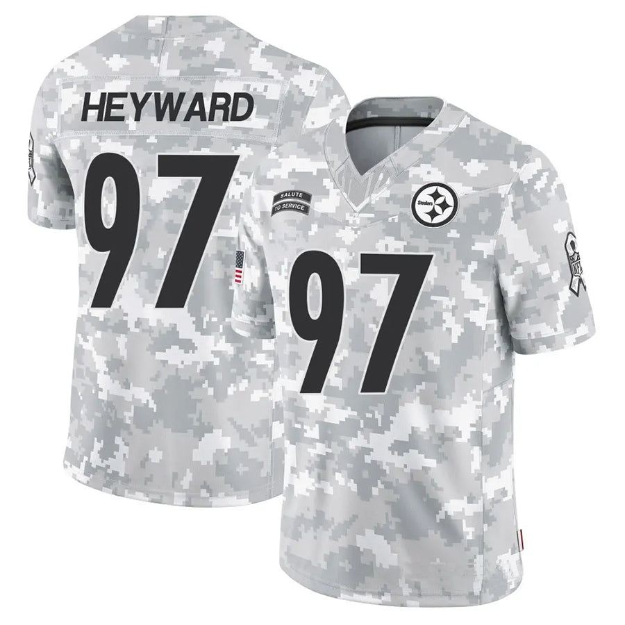 Kooe P.Steelers #97 Cameron Heyward Player Arctic Camo Salute to Service Limited Stitched Jerseys