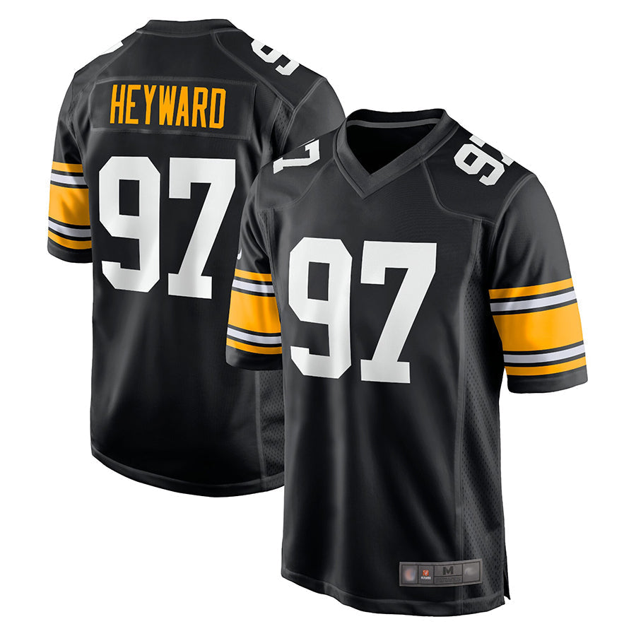 Kooe P.Steelers #97 Cameron Heyward Player Black Home Limited Stitched Jerseys