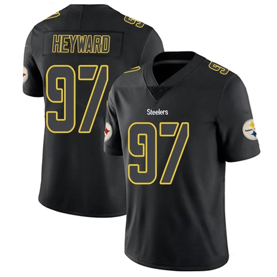 Kooe P.Steelers #97 Cameron Heyward Player Black Impact Limited Stitched Jerseys