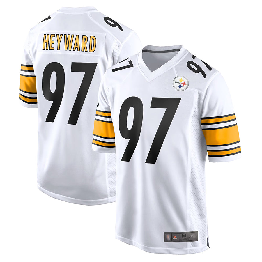 Kooe P.Steelers #97 Cameron Heyward Player White Home Game Stitched Jerseys