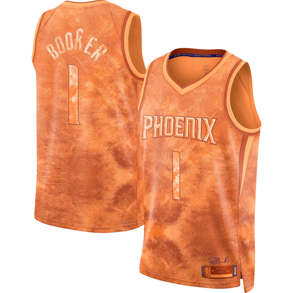 Kooe P.Suns #1 Devin Booker Orange Select Series Swingman Jerseys