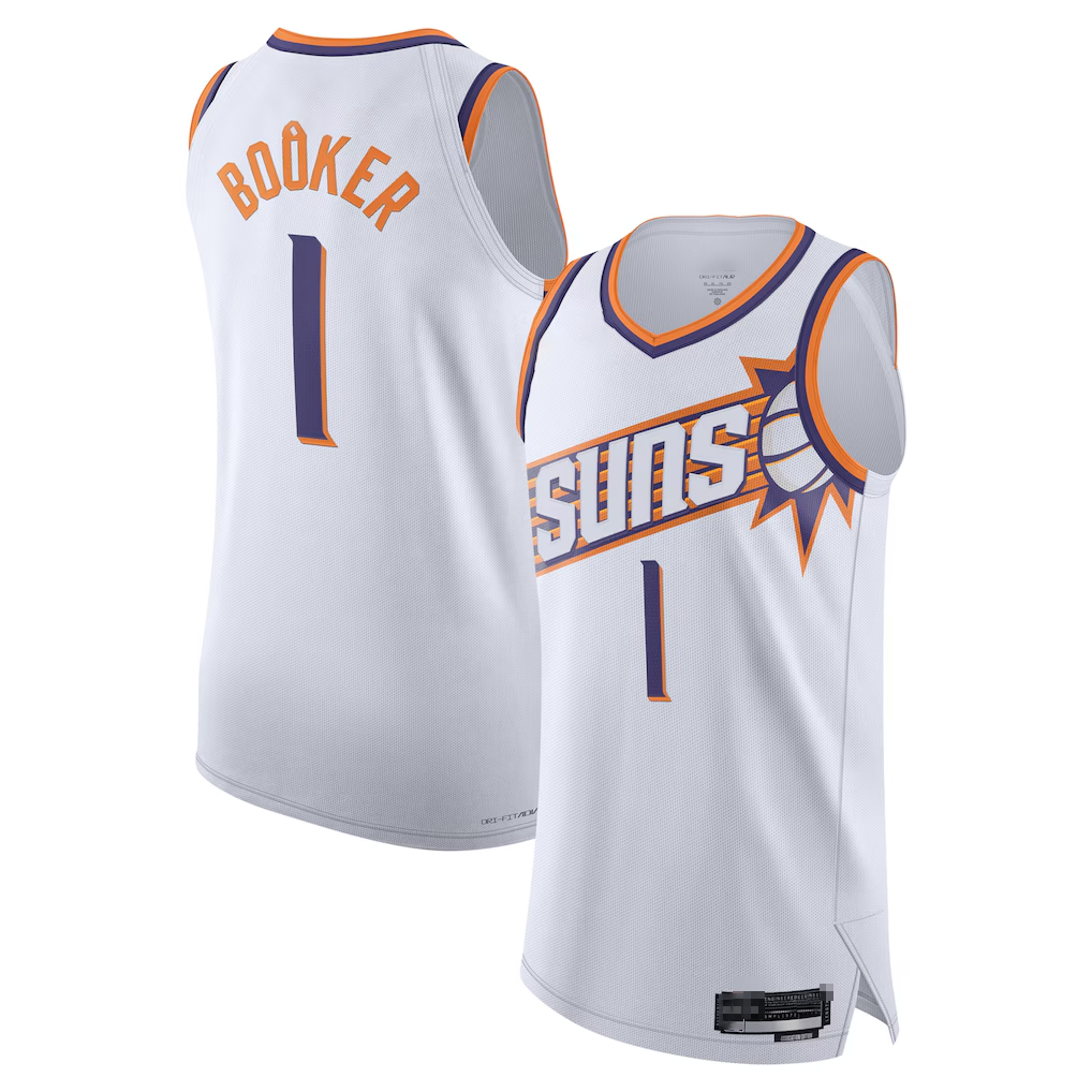 Kooe P.Suns #1 Devin Booker White Authentic Jerseys - Association Edition