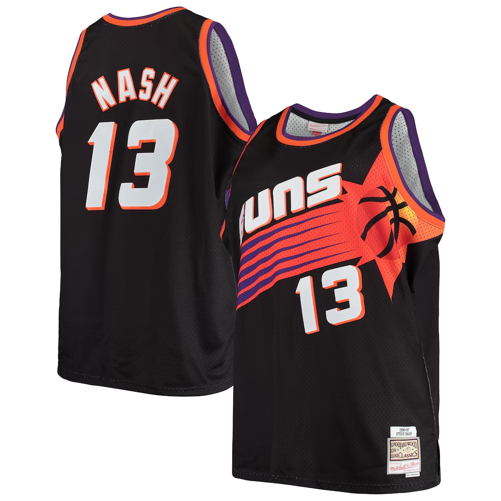 Kooe P.Sunss #13 Steve Nash Mitchell & Ness Black 1996-1997 Big & Tall Hardwood Classics Swingman Jerseys