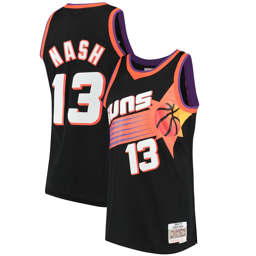 Kooe P.Sunss #13 Steve Nash Mitchell & Ness Black 1996-1997 Hardwood Classics Swingman Jerseys