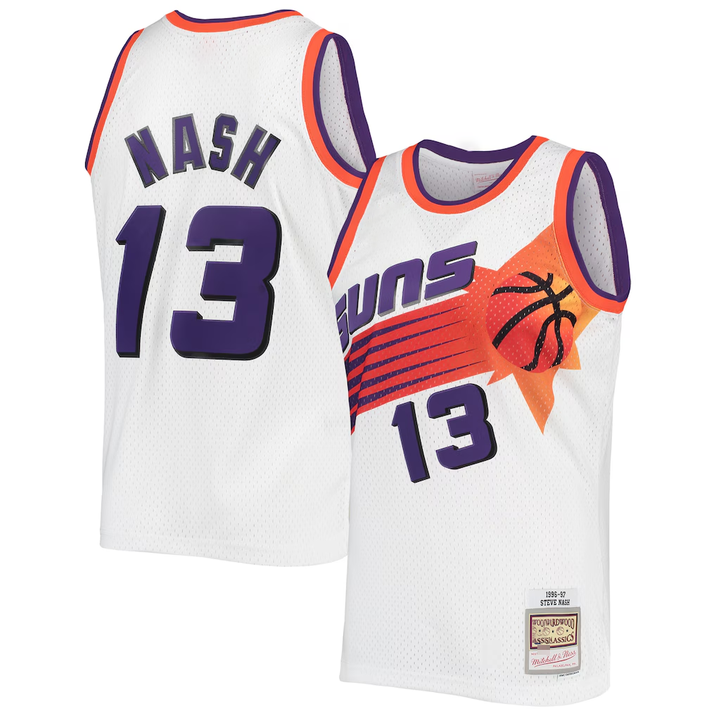 Kooe P.Sunss #13 Steve Nash Mitchell & Ness White 1996-1997 Hardwood Classics Swingman Jerseys