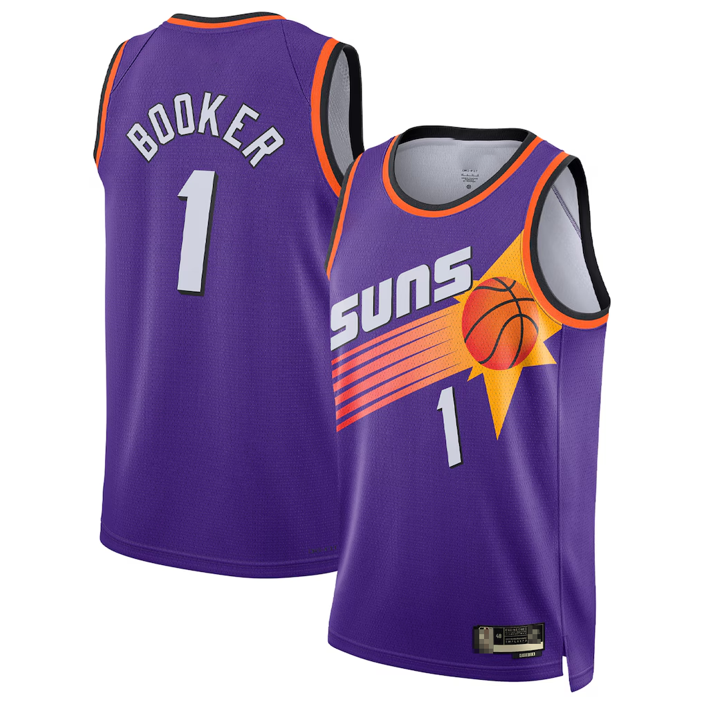 Kooe P.Sunss #1 Devin Booker Purple Swingman Jerseys - Classic Edition