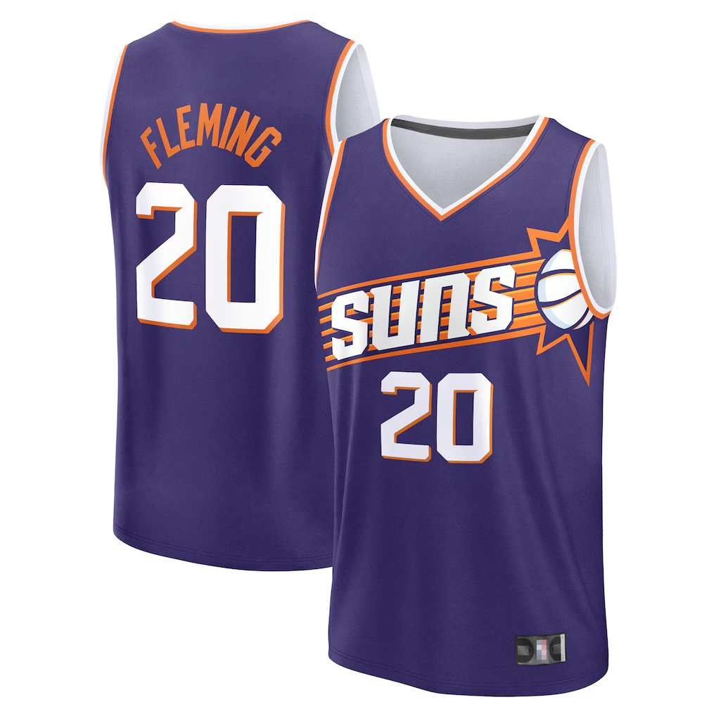 Kooe P.Sunss #20 Rasheer Fleming Fanatics Purple Fast Break Replica Jerseys - Icon Edition