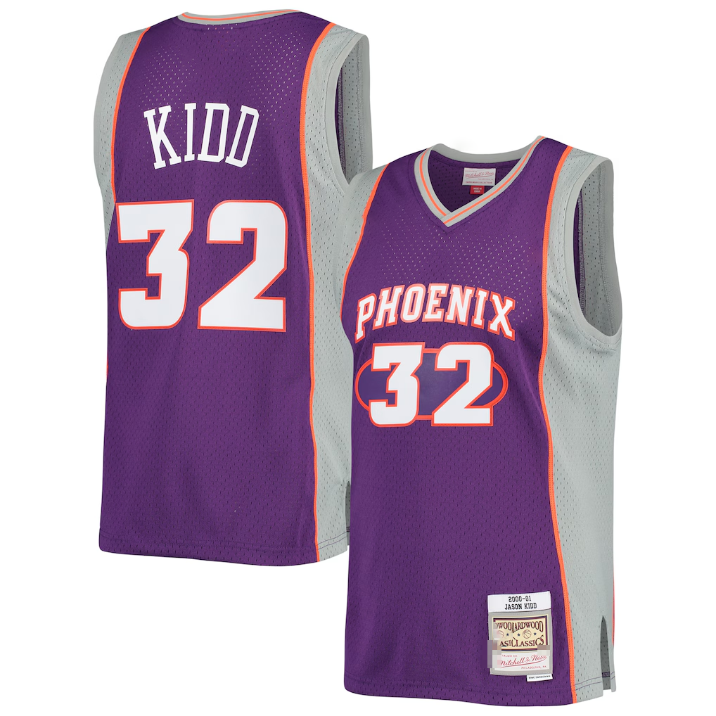 Kooe P.Sunss #32 Jason Kidd Mitchell & Ness Purple Big & Tall Hardwood Classics 2000-2001 Swingman Jerseys