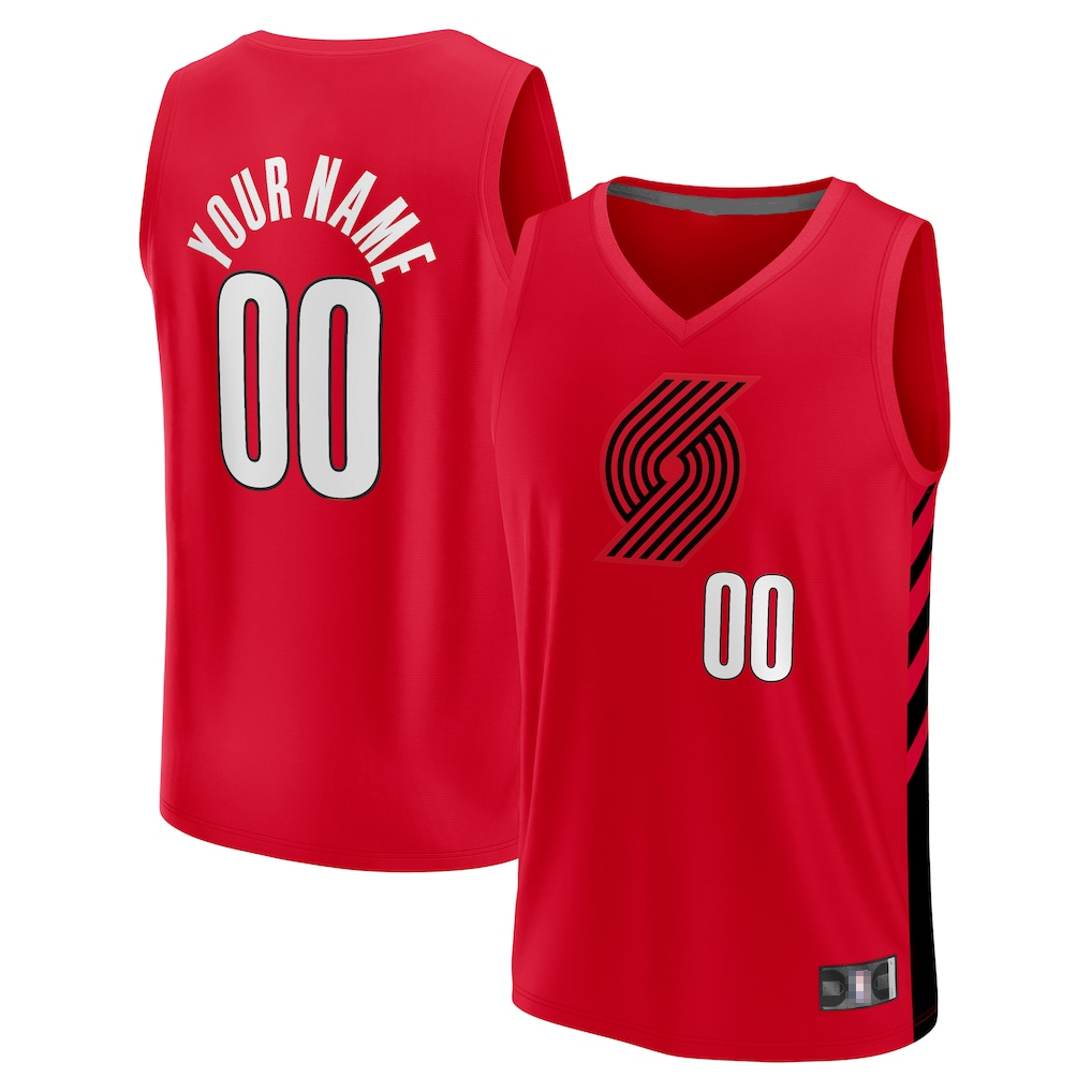Kooe PT.Blazers Fanatics Red Fast Break Replica Jerseys - Statement Edition