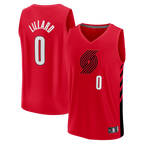 Kooe PT.Blazers #0 Damian Lillard Fanatics Red Fast Break Replica Jerseys - Statement Edition