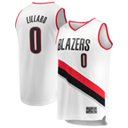 Kooe PT.Blazers #0 Damian Lillard Fanatics White Fast Break Replica Jerseys - Association Edition