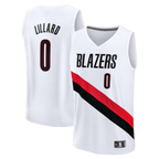 Kooe PT.Blazers #0 Damian Lillard Fanatics White Fast Break Replica Player Jerseys - Association Edition