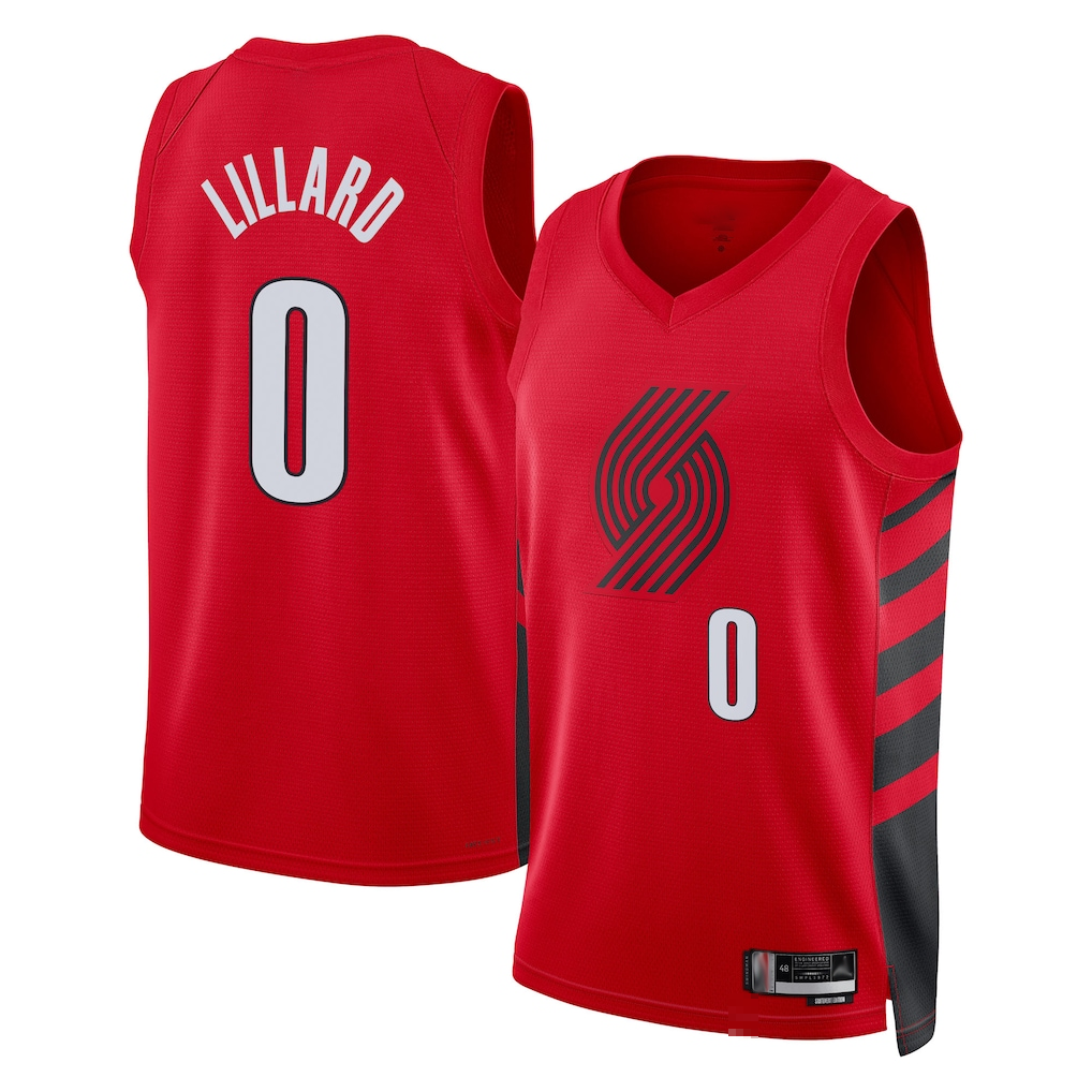Kooe PT.Blazers #0 Damian Lillard White Swingman Jerseys - Association Edition