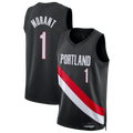 Kooe PT.Blazers #1 Ja Morant Black Swingman Jerseys - Icon Edition