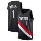 Kooe PT.Blazers #1 Ja Morant Black Swingman Jerseys - Icon Edition