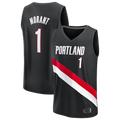Kooe PT.Blazers #1 Ja Morant Fanatics Black Fast Break Jerseys - Icon Edition