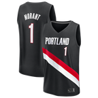 Kooe PT.Blazers #1 Ja Morant Fanatics Black Fast Break Jerseys - Icon Edition