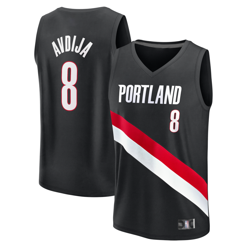 Kooe PT.Blazers #8 Deni Avdija Fanatics Black Fast Break Replica Jerseys - Icon Edition
