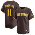 Kooe S.Diego Padres #11 Yu Darvish Player Brown Home Limited Game Stitched Jerseys