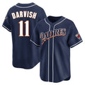 Kooe S.Diego Padres #11 Yu Darvish Player Navy Cooperstown Collection Limited Home Stitched Jerseys