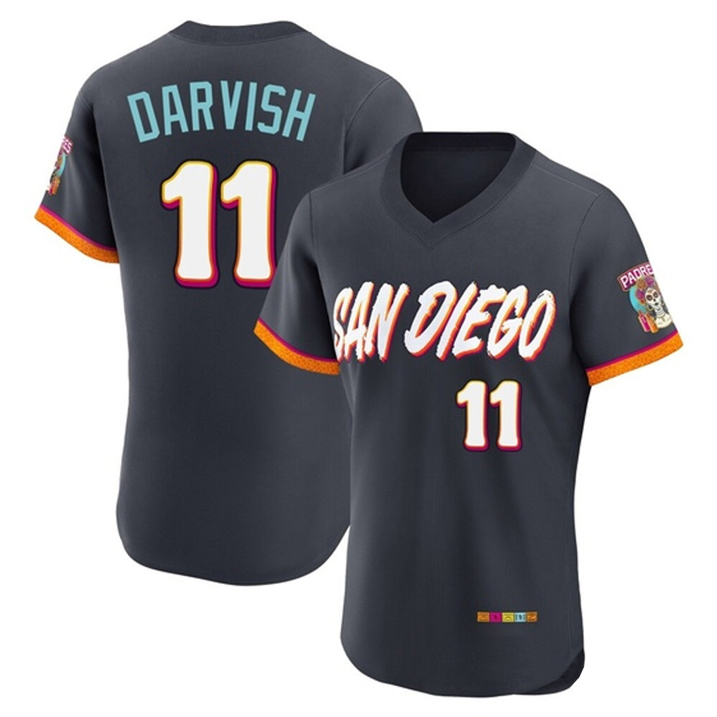 Kooe S.Diego Padres #11 Yu Darvish Player Obsidian 2026 City Connect Home Elite T-shirt Stitched Jerseys