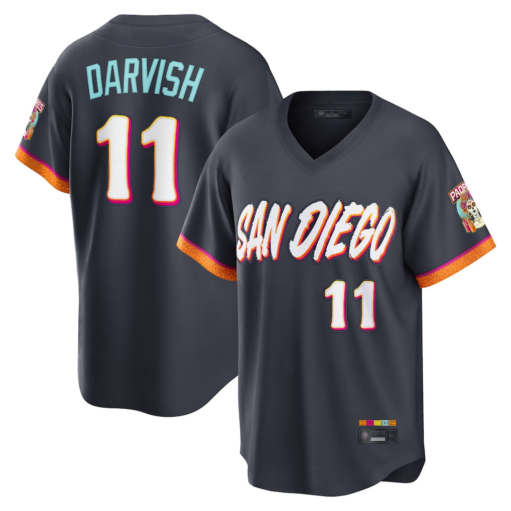Kooe S.Diego Padres #11 Yu Darvish Player Obsidian 2026 City Connect Home Game T-shirt Stitched Jerseys