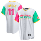 Kooe S.Diego Padres #11 Yu Darvish Player White City Connect Home Game Stitched Jerseys