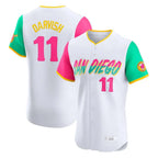 Kooe S.Diego Padres #11 Yu Darvish Player White City Connect Home Limited Elite Stitched Jerseys