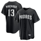 Kooe S.Diego Padres #13 Manny Machado Player Black Home Game Stitched Jerseys