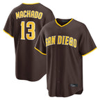 Kooe S.Diego Padres #13 Manny Machado Player Brown Alternate Replica Game Stitched Jerseys