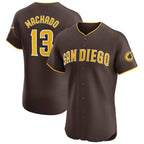 Kooe S.Diego Padres #13 Manny Machado Player Brown Home Limited Elite Stitched Jerseys