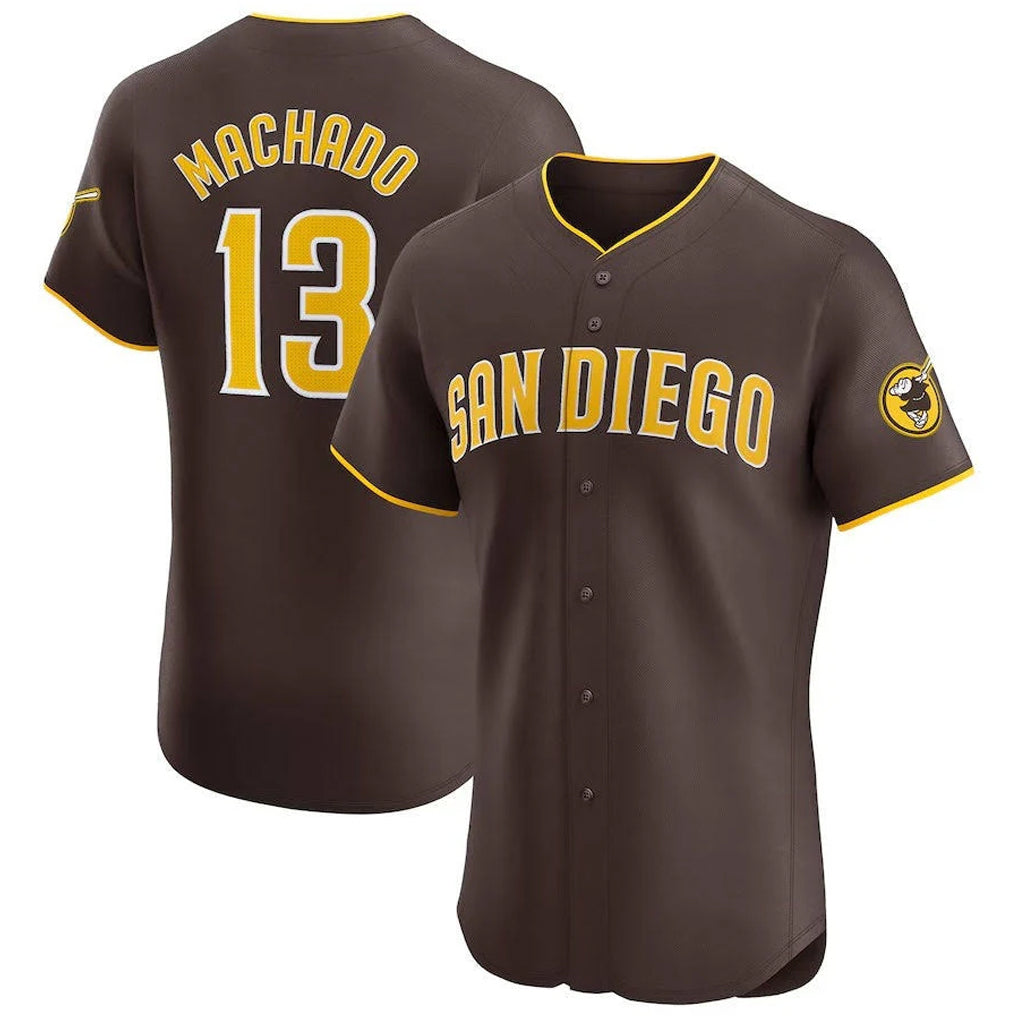 Kooe S.Diego Padres #13 Manny Machado Player Brown Home Limited Elite Stitched Jerseys