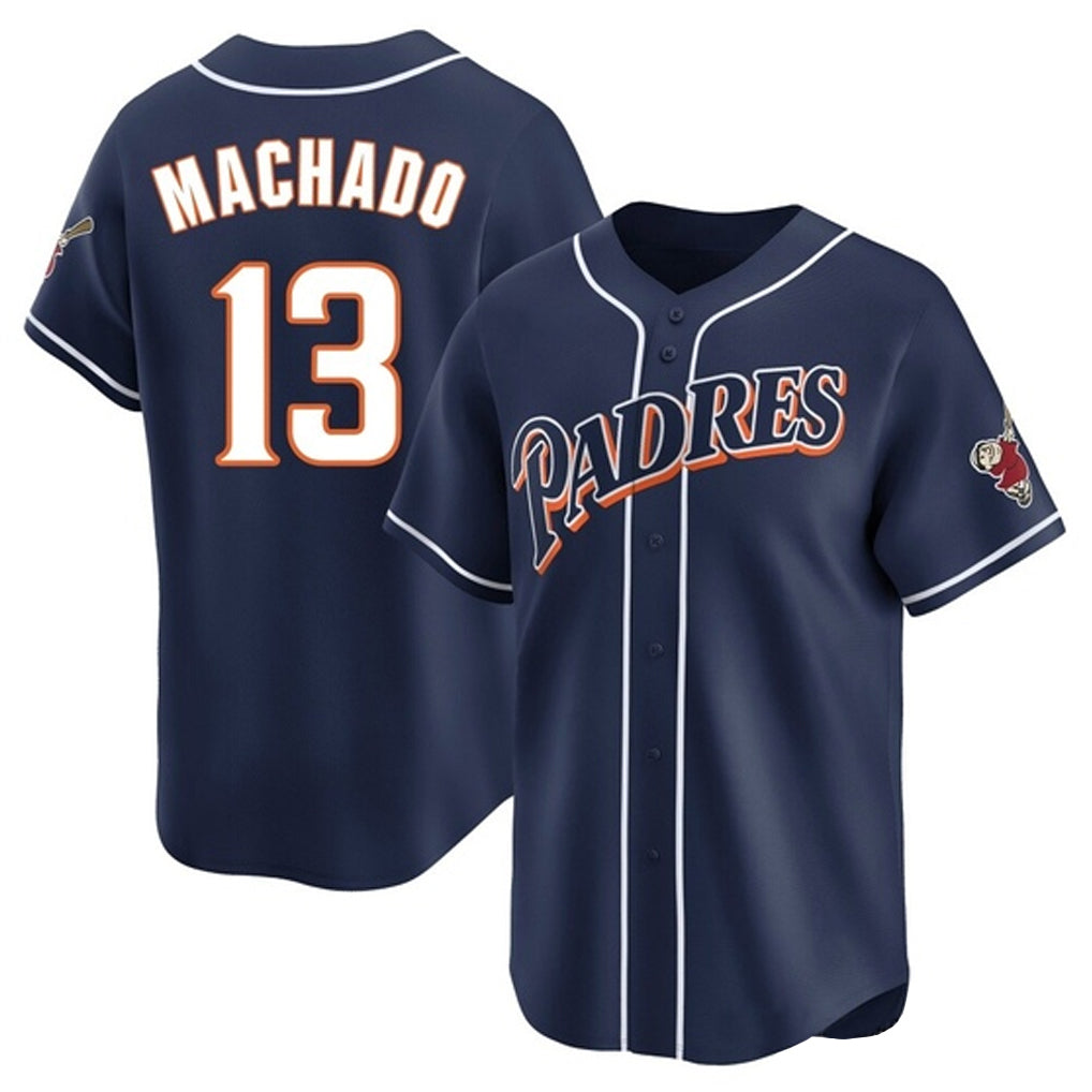 Kooe S.Diego Padres #13 Manny Machado Player Navy Cooperstown Collection Limited Home Stitched Jerseys