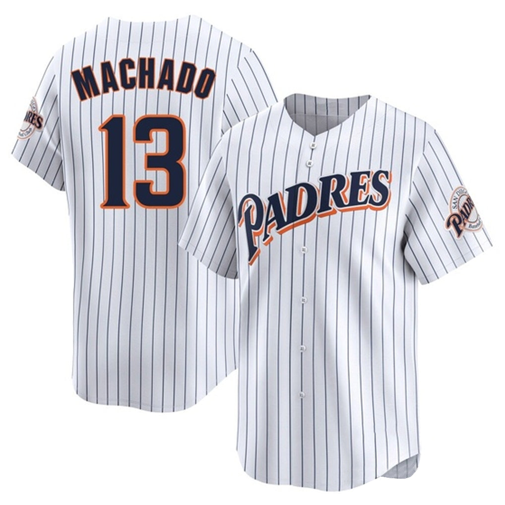 Kooe S.Diego Padres #13 Manny Machado Player White Cooperstown Collection Limited Home Stitched Jerseys