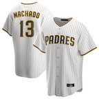 Kooe S.Diego Padres #13 Manny Machado Player White Home Game Stitched Jerseys