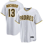 Kooe S.Diego Padres #13 Manny Machado Player White Home Limited Stitched Jerseys