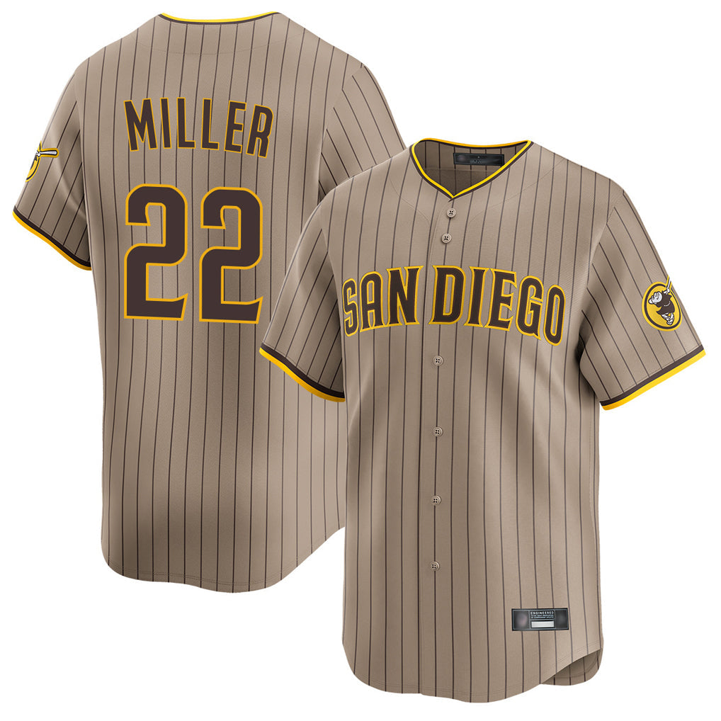 Kooe S.Diego Padres #22 Mason Miller Player Khaki Home Limited Stitched Jerseys