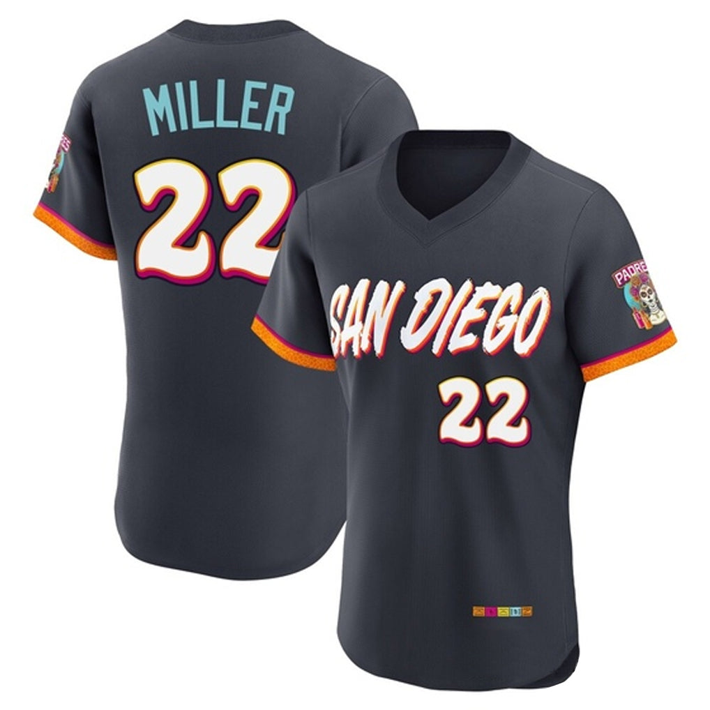 Kooe S.Diego Padres #22 Mason Miller Player Obsidian 2026 City Connect Home Limited Elite T-shirt Stitched Jerseys