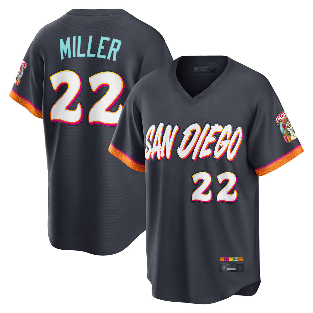 Kooe S.Diego Padres #22 Mason Miller Player Obsidian 2026 City Connect Home Limited T-shirt Stitched Jerseys