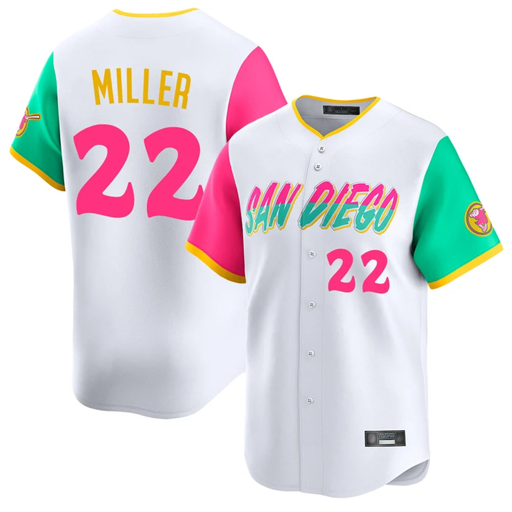 Kooe S.Diego Padres #22 Mason Miller Player White City Connect Home Limited Stitched Jerseys
