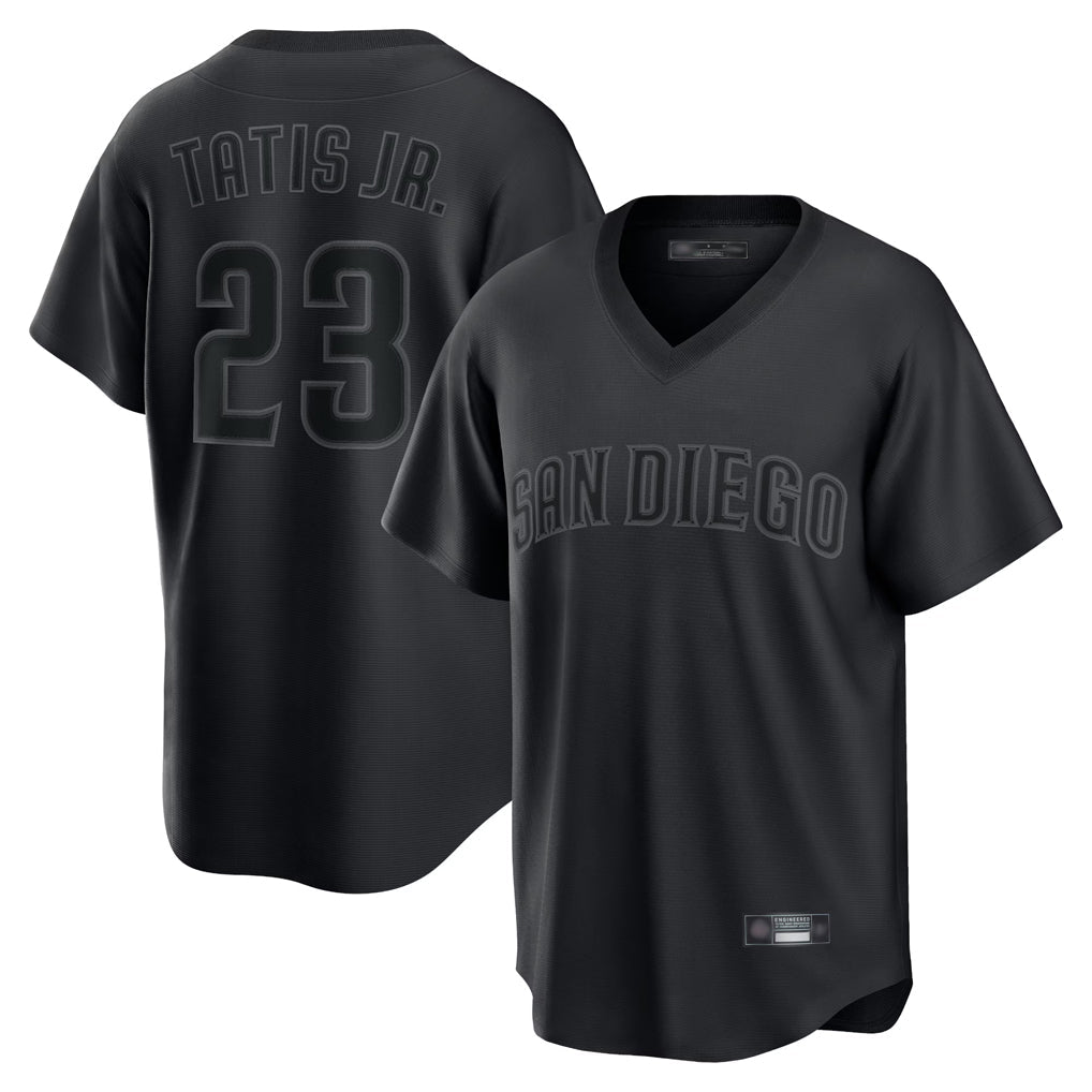 Kooe S.Diego Padres #23 Fernando Tatis Jr Player Black Home Game T-shirt Stitched Jerseys