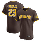 Kooe S.Diego Padres #23 Fernando Tatis Jr Player Brown Home Limited Elite Stitched Jerseys