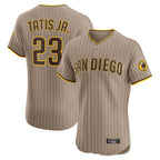 Kooe S.Diego Padres #23 Fernando Tatis Jr Player Khaki Home Limited Elite Stitched Jerseys